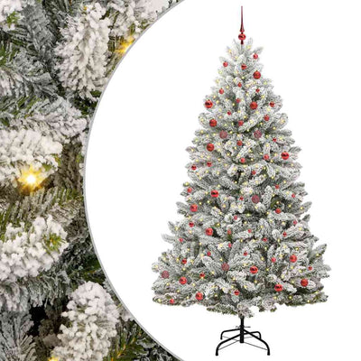 Vidaxx künstlicher Weihnachtsbaum mit 300 LED grün und weiß 210 cm PVC und Metall