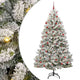Vidaxx künstlicher Weihnachtsbaum mit 300 LED grün und weiß 210 cm PVC und Metall