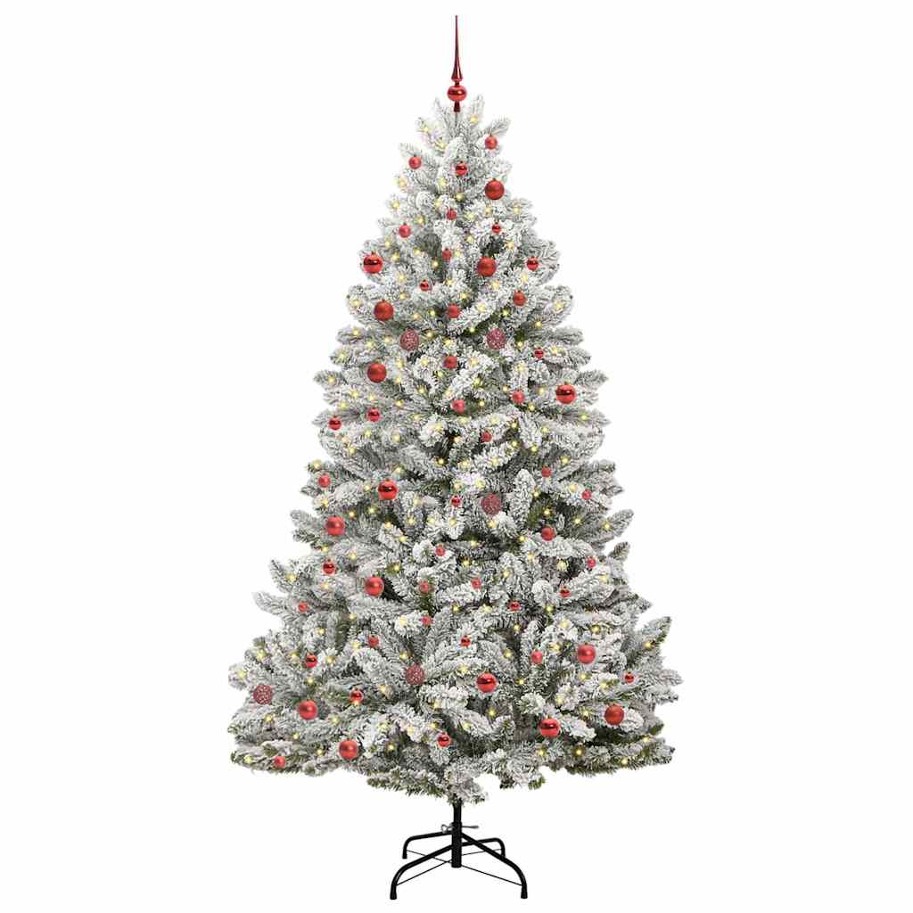 Vidaxx künstlicher Weihnachtsbaum mit 300 LED grün und weiß 210 cm PVC und Metall