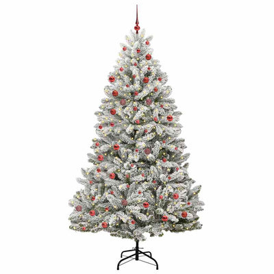 Vidaxx künstlicher Weihnachtsbaum mit 300 LED grün und weiß 210 cm PVC und Metall