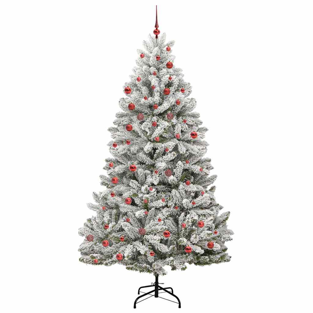 Vidaxx künstlicher Weihnachtsbaum mit 300 LED grün und weiß 210 cm PVC und Metall
