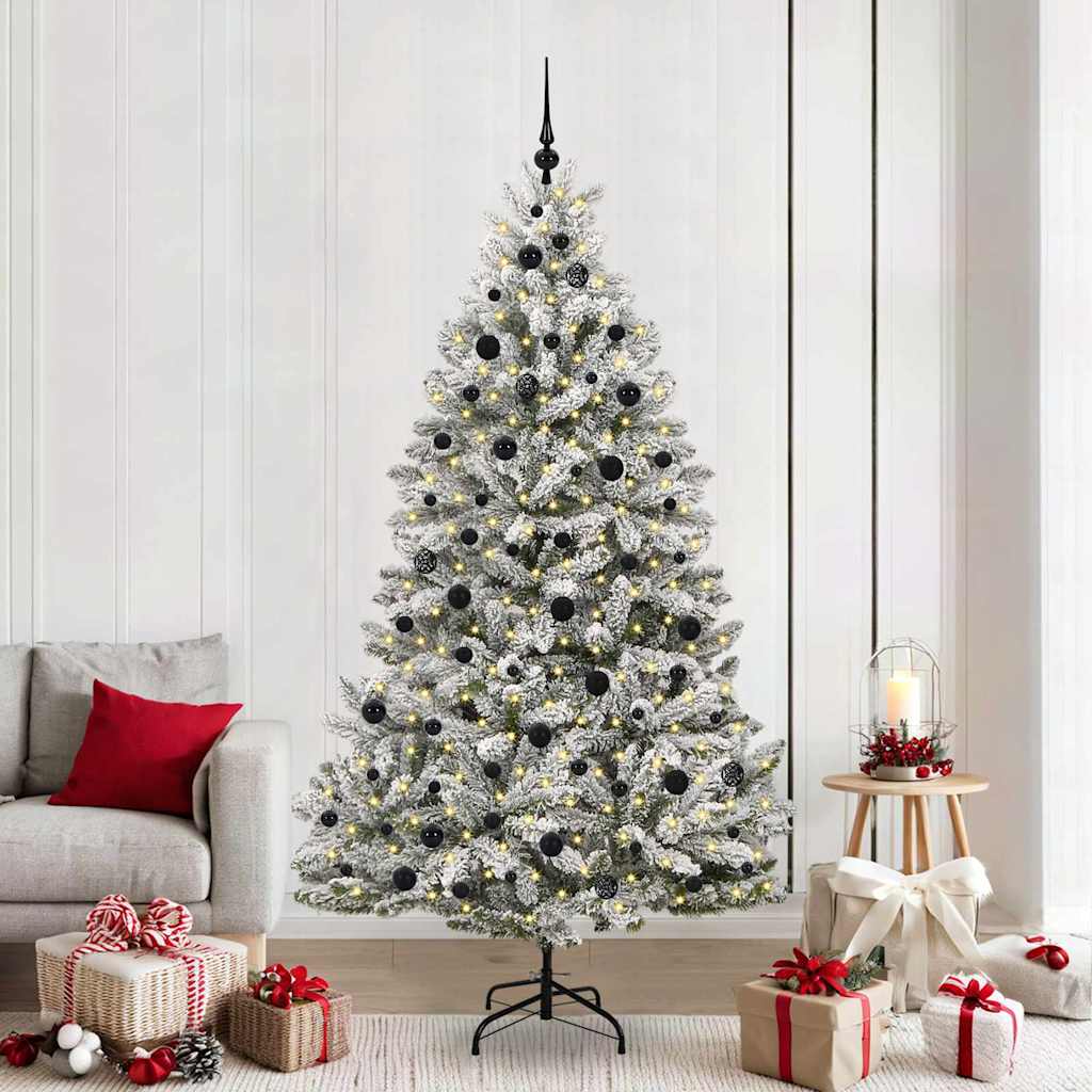 Vidaxx künstlicher Weihnachtsbaum mit 300 LED grün und weiß 210 cm PVC und Metall