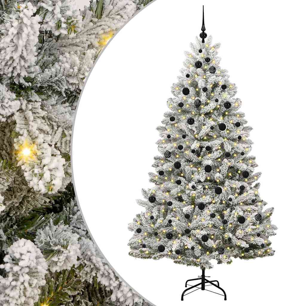 Vidaxx künstlicher Weihnachtsbaum mit 300 LED grün und weiß 210 cm PVC und Metall
