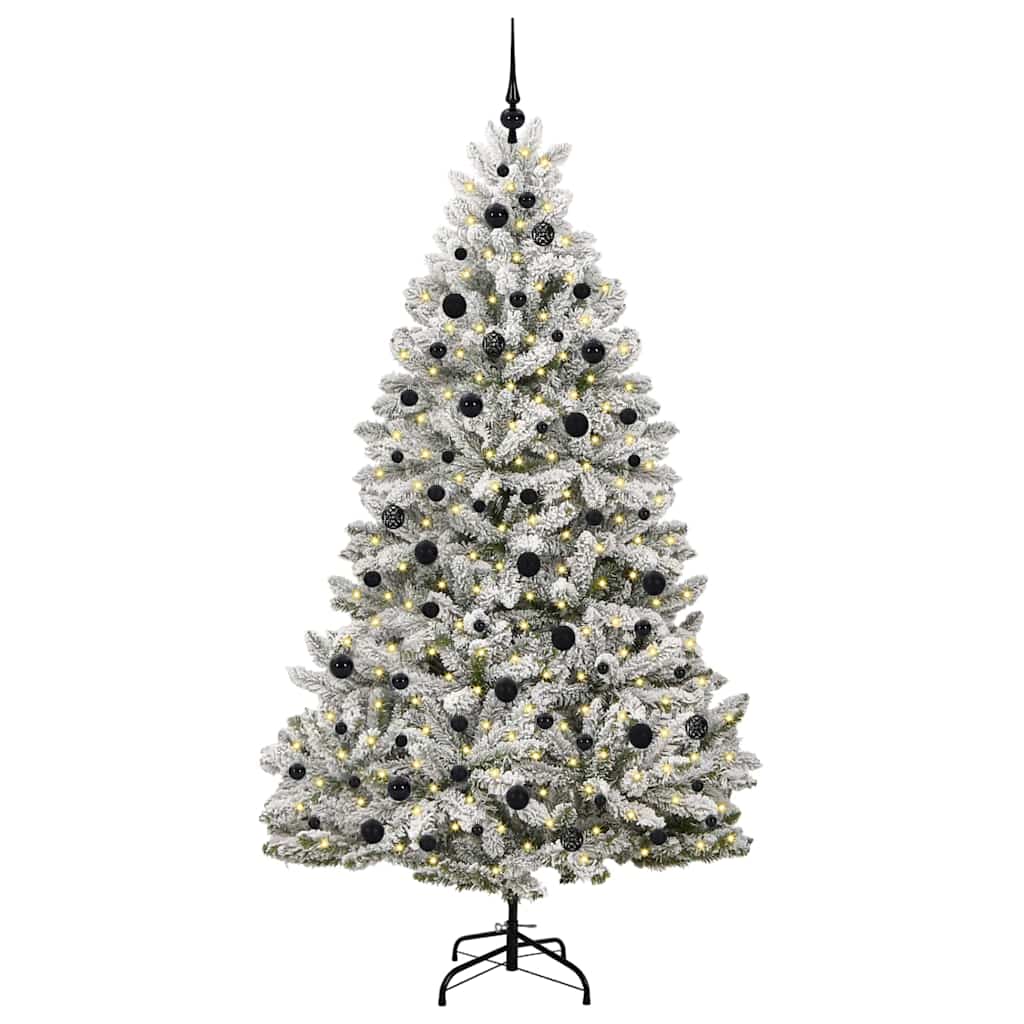 Vidaxx künstlicher Weihnachtsbaum mit 300 LED grün und weiß 210 cm PVC und Metall
