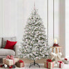 Vidaxx künstlicher Weihnachtsbaum mit 300 LED grün und weiß 210 cm PVC und Metall