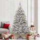 Vidaxx künstlicher Weihnachtsbaum mit 300 LED grün und weiß 210 cm PVC und Metall