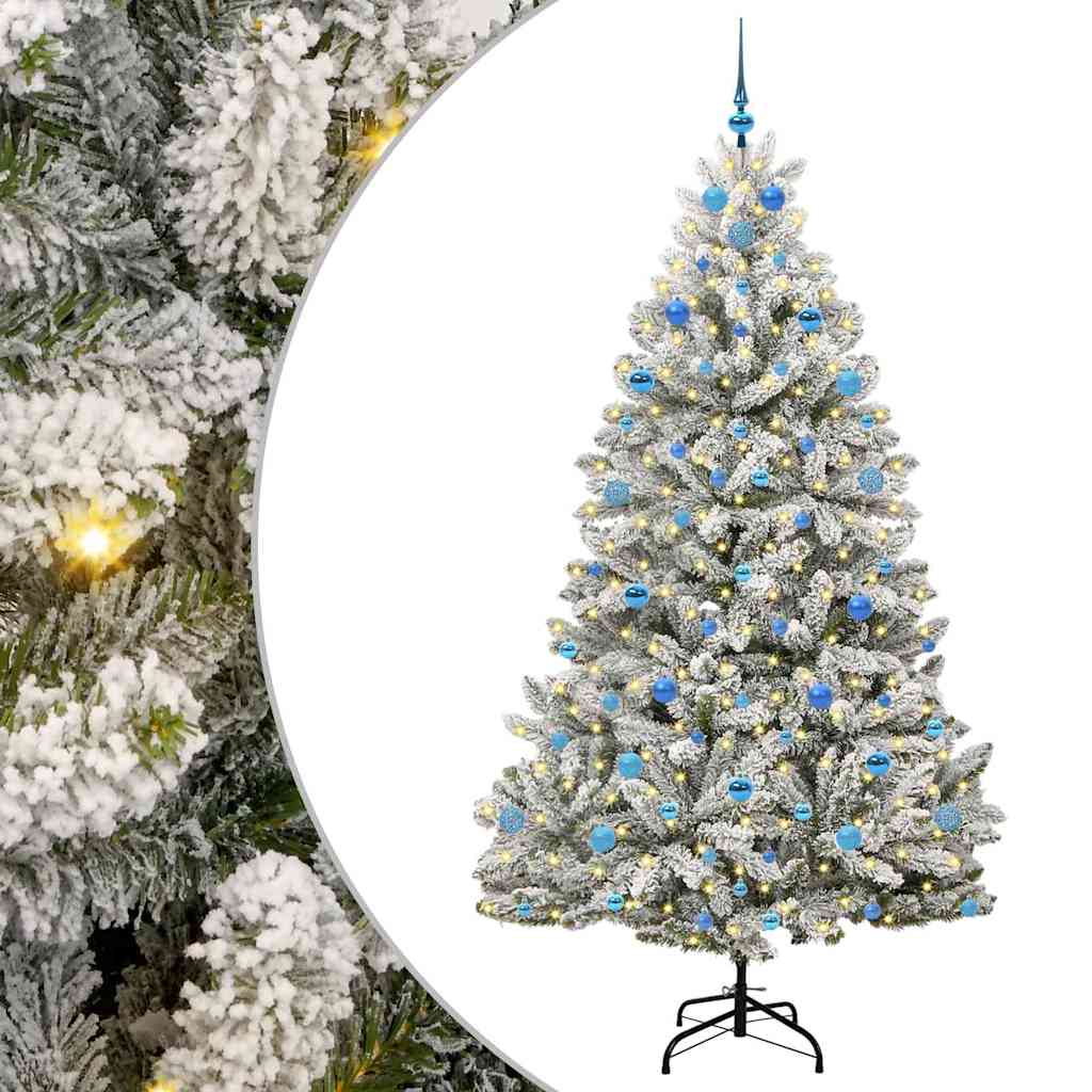 Vidaxx künstlicher Weihnachtsbaum mit 300 LED grün und weiß 210 cm PVC und Metall