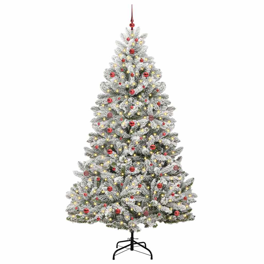 Vidaxx künstlicher Weihnachtsbaum mit 300 LED grün und weiß, 240 cm PVC und Metall