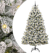 Vidaxx künstlicher Weihnachtsbaum mit 300 LED grün und weiß, 240 cm PVC und Metall - afbeelding 2