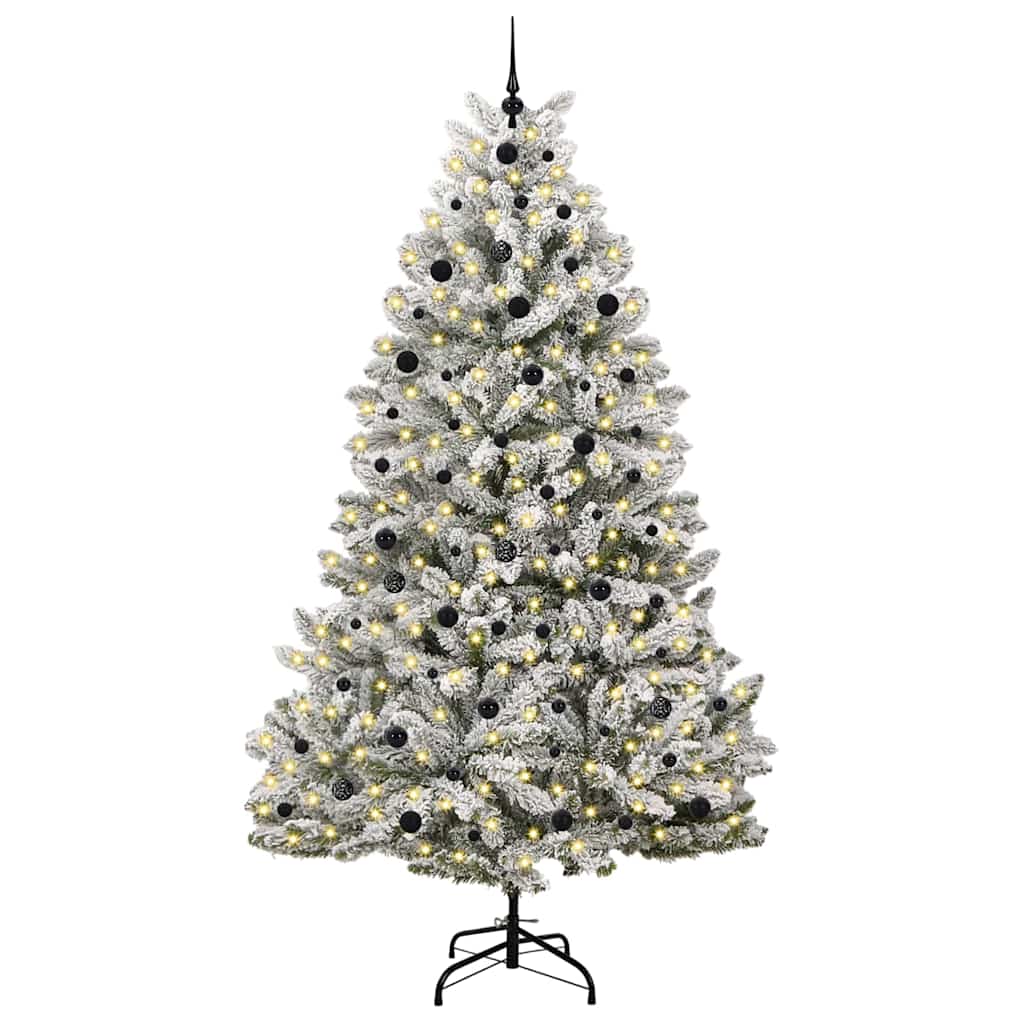 Vidaxx künstlicher Weihnachtsbaum mit 300 LED grün und weiß, 240 cm PVC und Metall