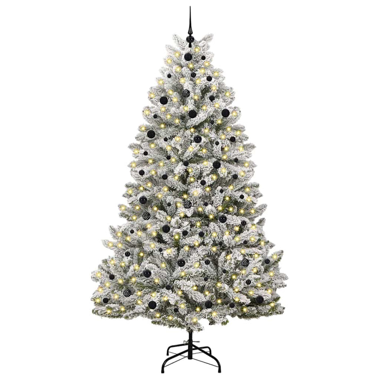 Vidaxx künstlicher Weihnachtsbaum mit 300 LED grün und weiß, 240 cm PVC und Metall