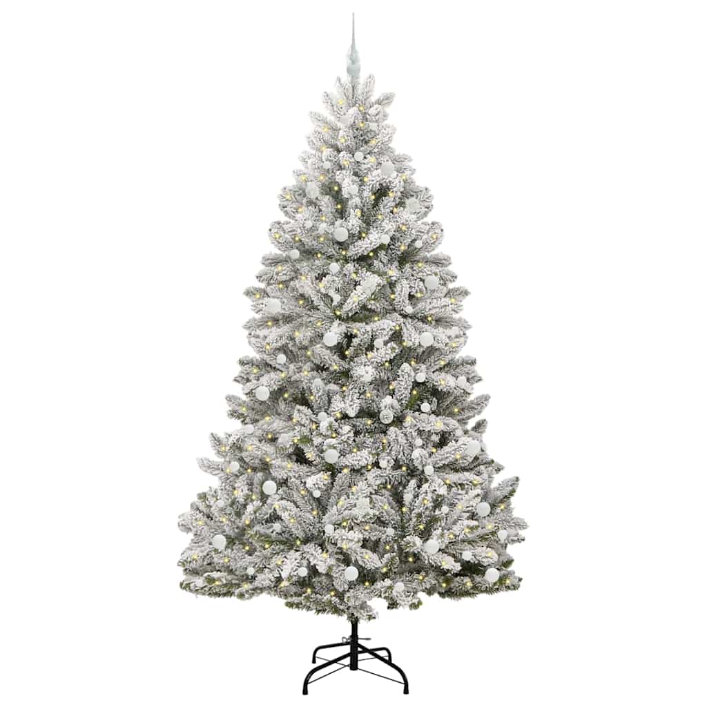 Vidaxx künstlicher Weihnachtsbaum mit 300 LED grün und weiß, 240 cm PVC und Metall