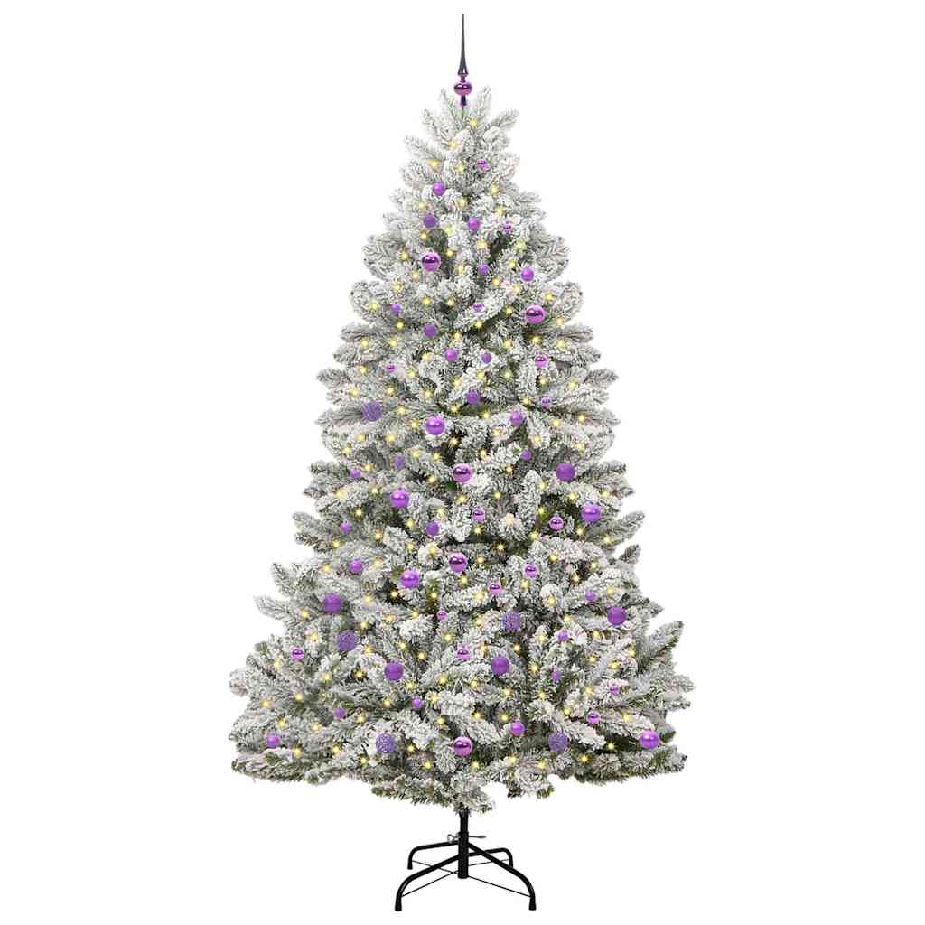 Vidaxx künstlicher Weihnachtsbaum mit 300 LED grün und weiß, 240 cm PVC und Metall