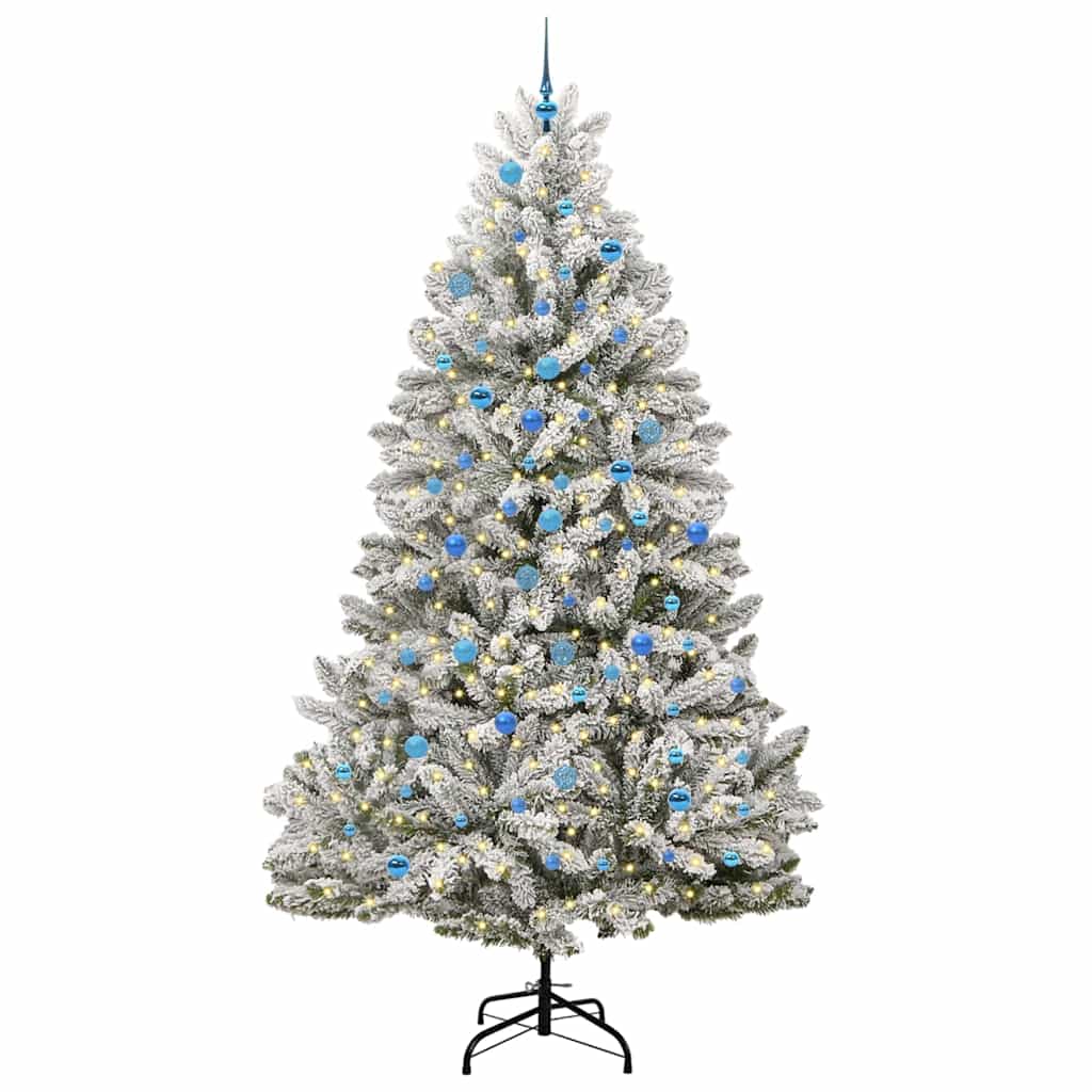 Vidaxx künstlicher Weihnachtsbaum mit 300 LED grün und weiß, 240 cm PVC und Metall