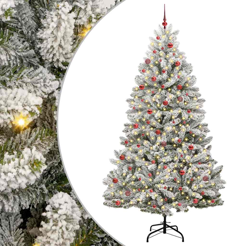 Vidaxx künstlicher Weihnachtsbaum mit 300 LED grün und weiß, 270 cm PVC und Metall