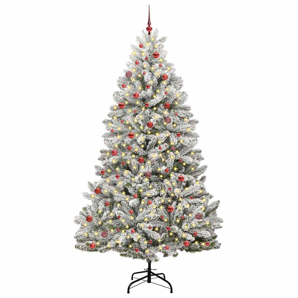 Vidaxx künstlicher Weihnachtsbaum mit 300 LED grün und weiß, 270 cm PVC und Metall