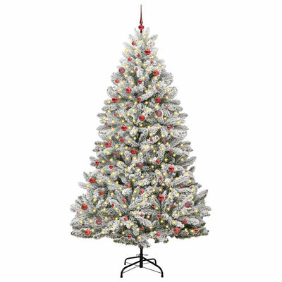 Vidaxx künstlicher Weihnachtsbaum mit 300 LED grün und weiß, 270 cm PVC und Metall