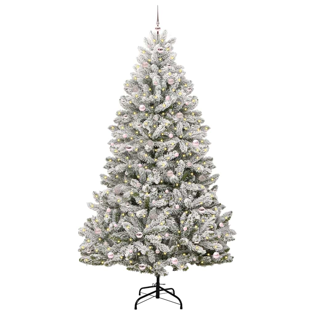 Vidaxx künstlicher Weihnachtsbaum mit 300 LED grün und weiß, 270 cm PVC und Metall