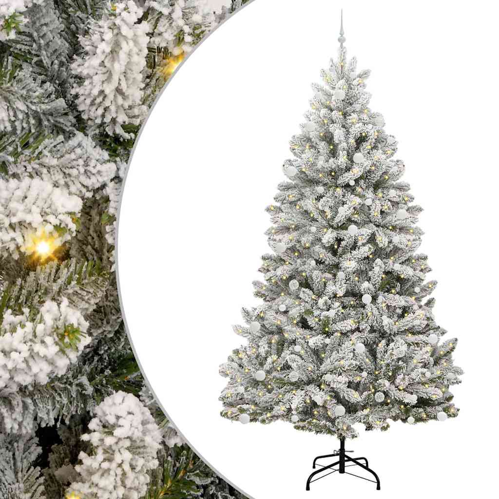 Vidaxx künstlicher Weihnachtsbaum mit 300 LED grün und weiß, 270 cm PVC und Metall