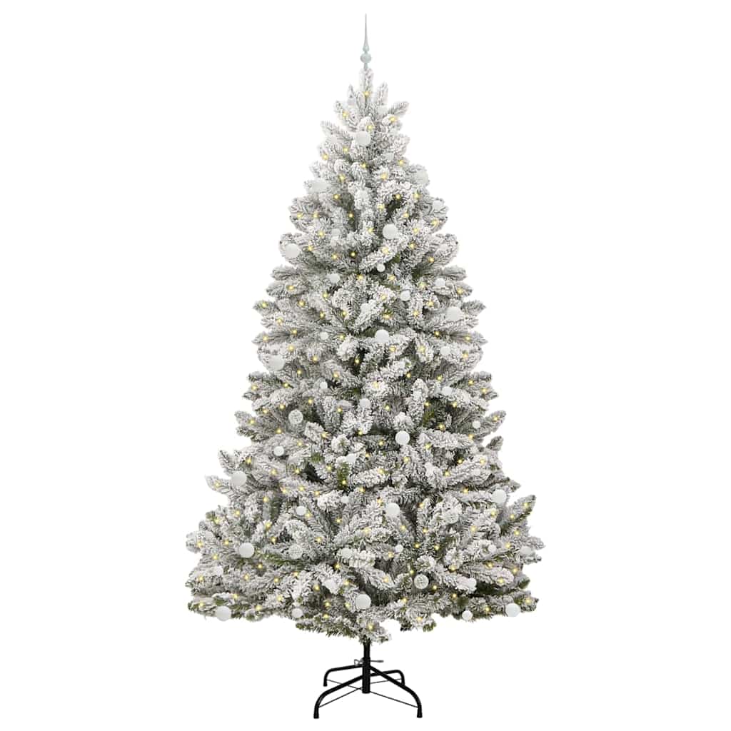 Vidaxx künstlicher Weihnachtsbaum mit 300 LED grün und weiß, 270 cm PVC und Metall