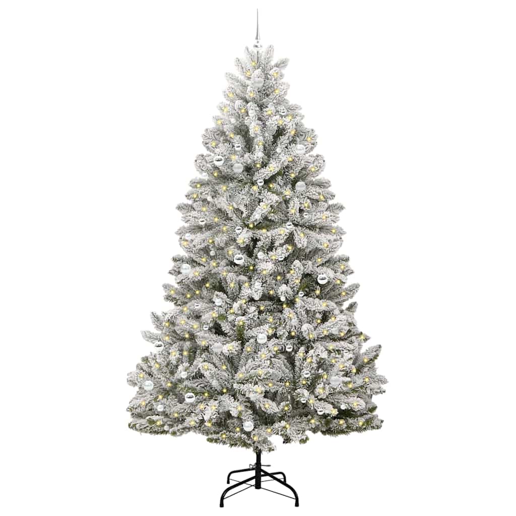 Vidaxx künstlicher Weihnachtsbaum mit 300 LED grün und weiß, 270 cm PVC und Metall