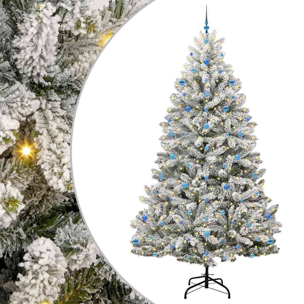 Vidaxx künstlicher Weihnachtsbaum mit 300 LED grün und weiß, 270 cm PVC und Metall