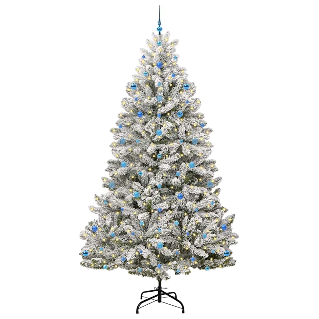 Vidaxx künstlicher Weihnachtsbaum mit 300 LED grün und weiß, 270 cm PVC und Metall