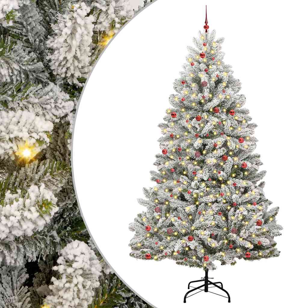 Vidaxx künstlicher Weihnachtsbaum mit 300 LED grün und weiß, 300 cm PVC und Metall