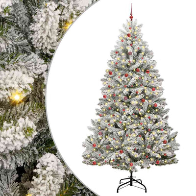 Vidaxx künstlicher Weihnachtsbaum mit 300 LED grün und weiß, 300 cm PVC und Metall