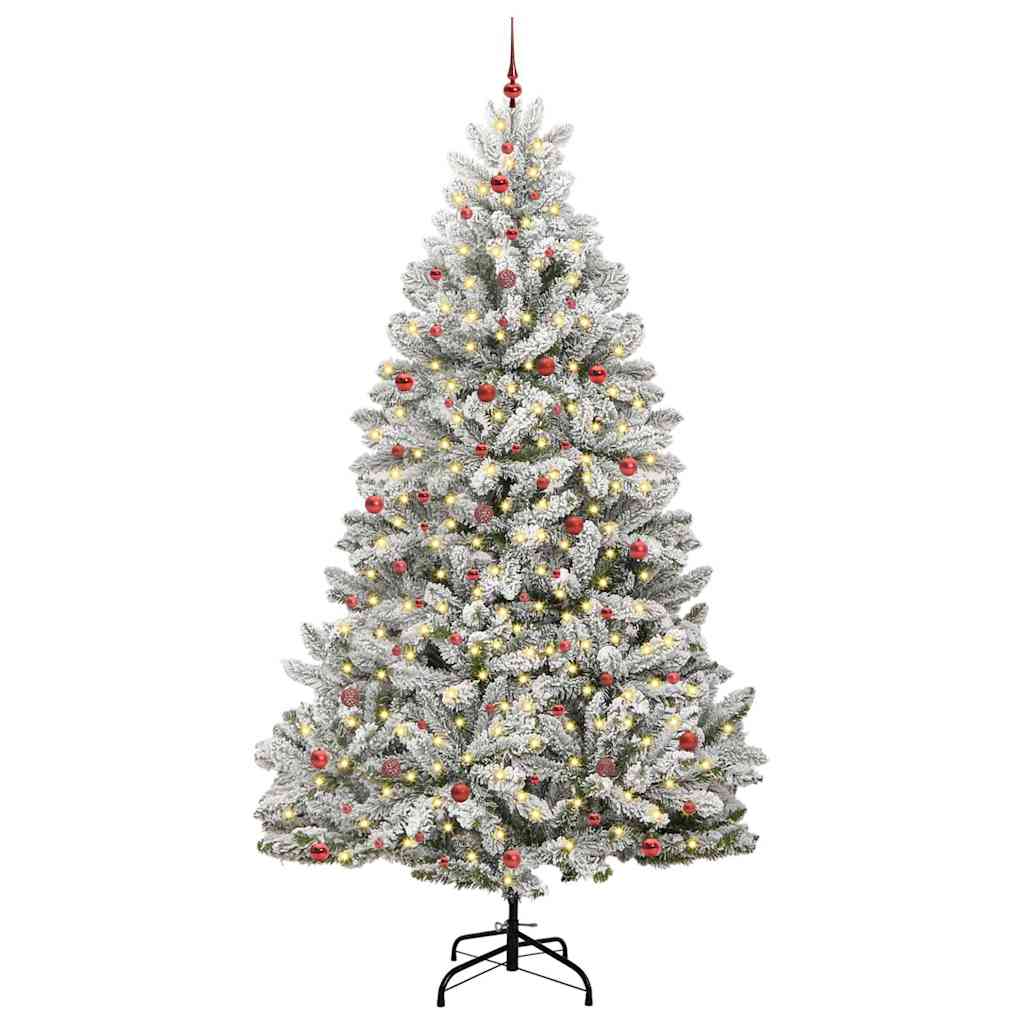Vidaxx künstlicher Weihnachtsbaum mit 300 LED grün und weiß, 300 cm PVC und Metall