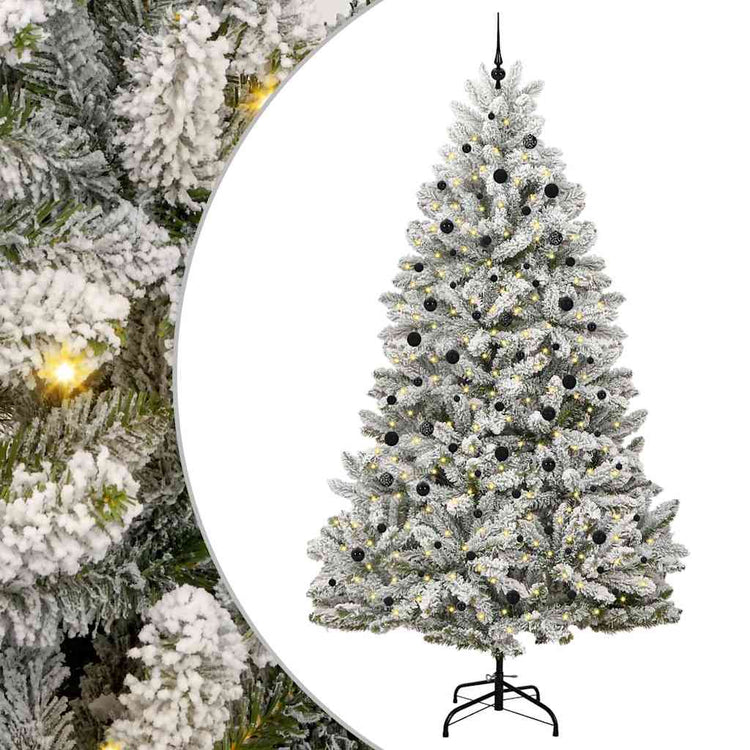 Vidaxx künstlicher Weihnachtsbaum mit 300 LED grün und weiß, 300 cm PVC und Metall