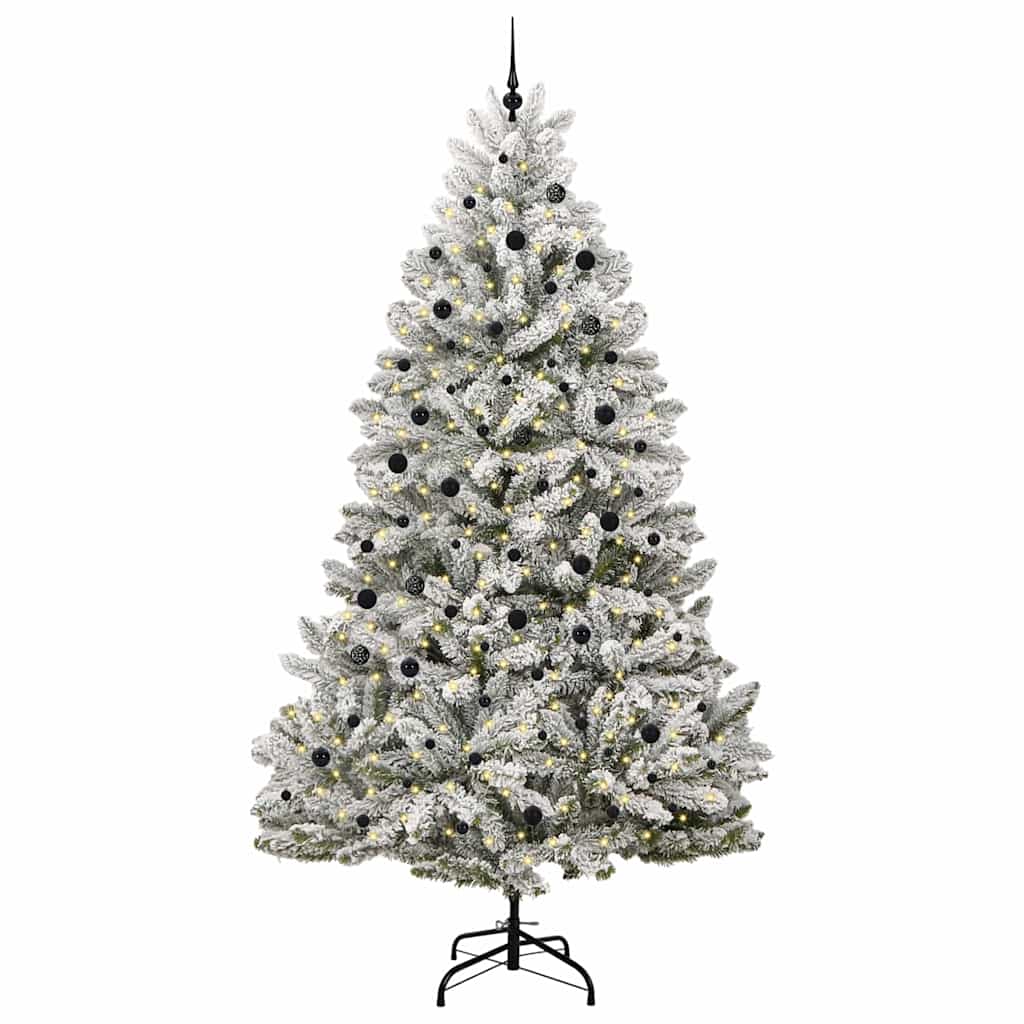 Vidaxx künstlicher Weihnachtsbaum mit 300 LED grün und weiß, 300 cm PVC und Metall