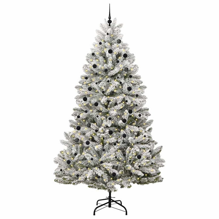 Vidaxx künstlicher Weihnachtsbaum mit 300 LED grün und weiß, 300 cm PVC und Metall