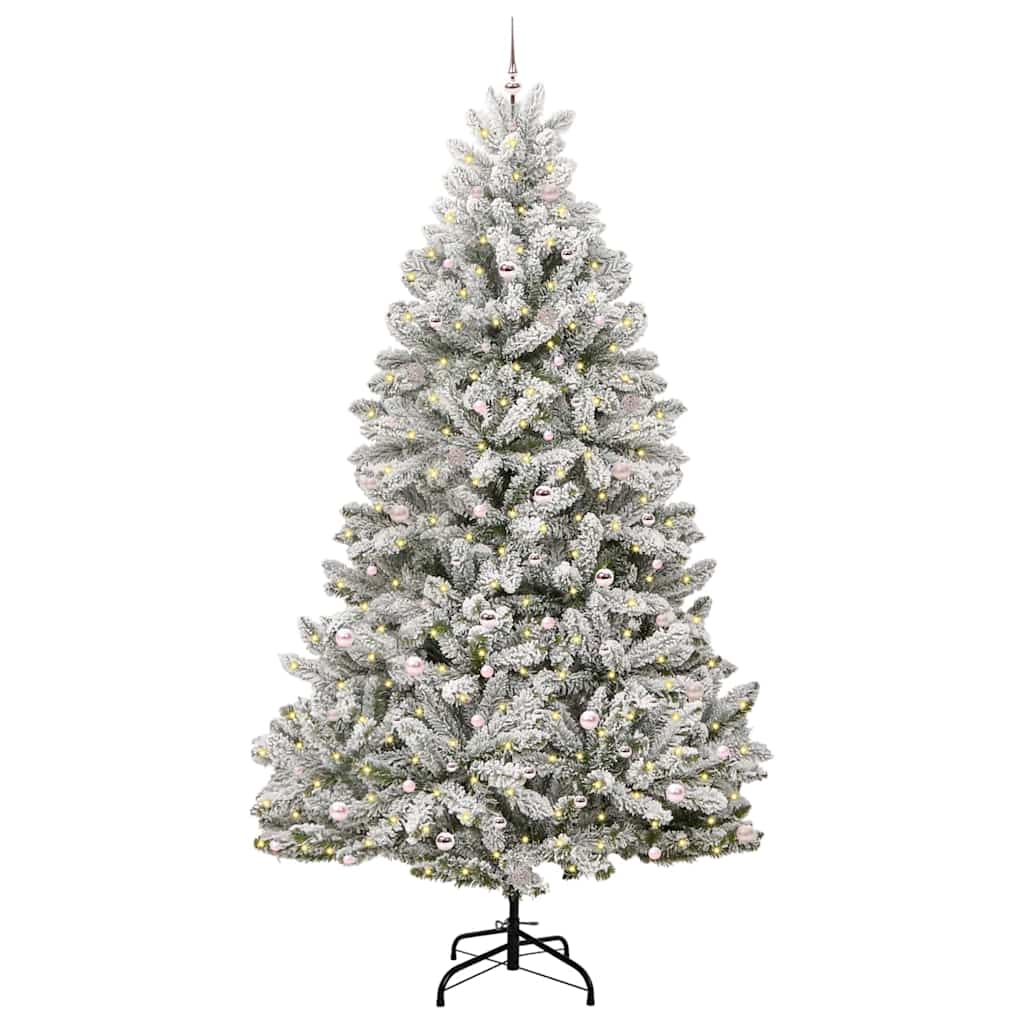 Vidaxx künstlicher Weihnachtsbaum mit 300 LED grün und weiß, 300 cm PVC und Metall