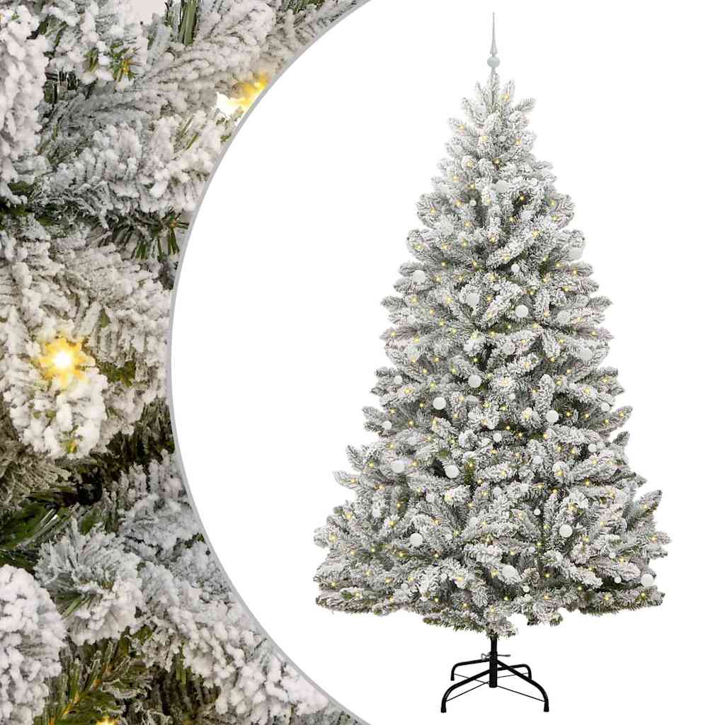 Vidaxx künstlicher Weihnachtsbaum mit 300 LED grün und weiß, 300 cm PVC und Metall