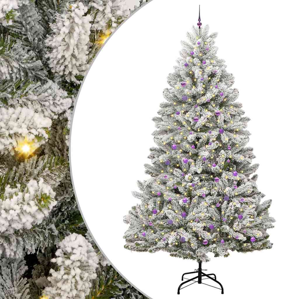 Vidaxx künstlicher Weihnachtsbaum mit 300 LED grün und weiß, 300 cm PVC und Metall