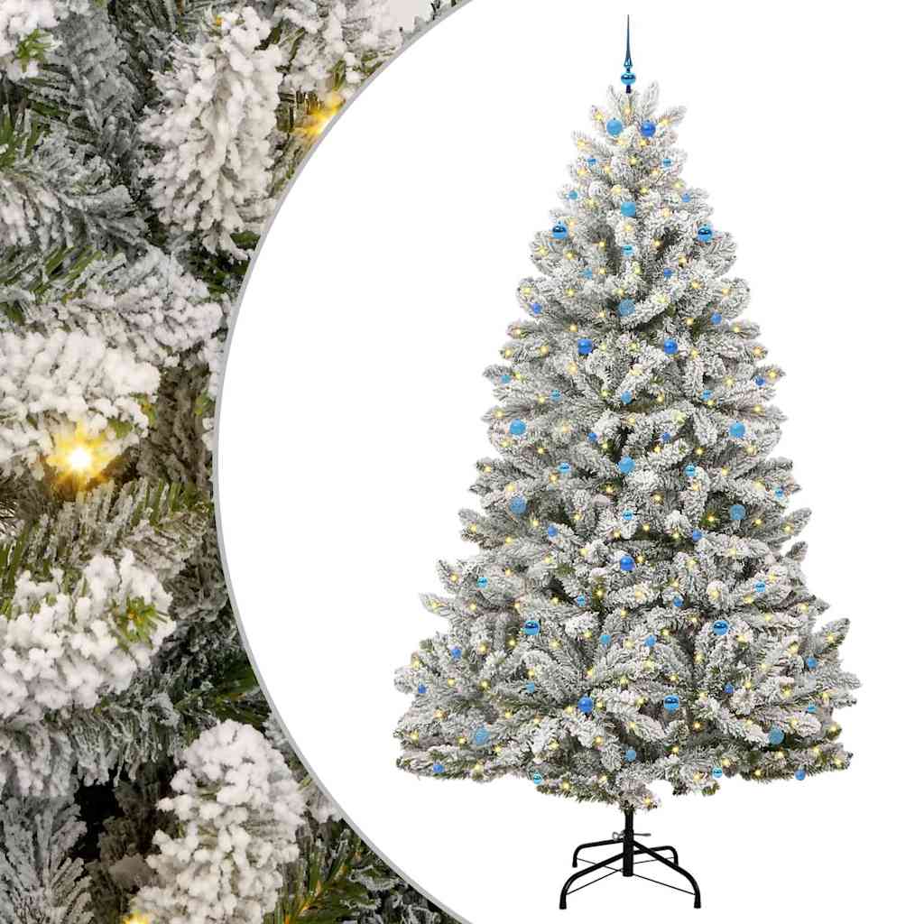 Vidaxx künstlicher Weihnachtsbaum mit 300 LED grün und weiß, 300 cm PVC und Metall