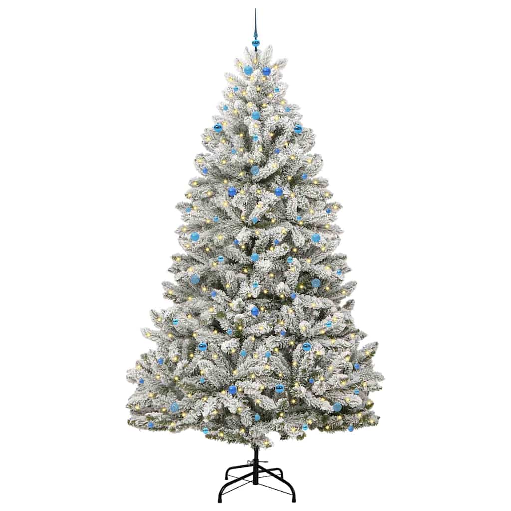 Vidaxx künstlicher Weihnachtsbaum mit 300 LED grün und weiß, 300 cm PVC und Metall