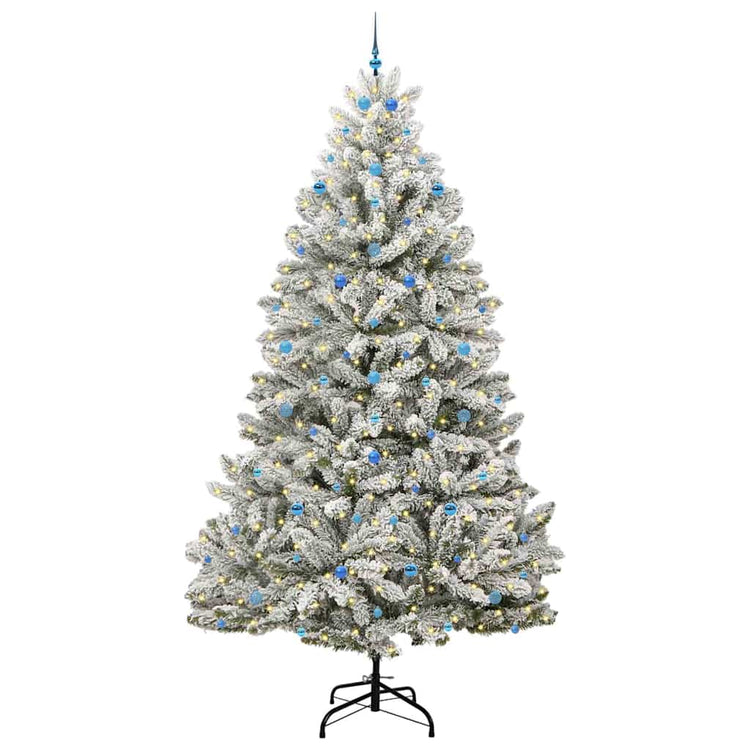 Vidaxx künstlicher Weihnachtsbaum mit 300 LED grün und weiß, 300 cm PVC und Metall