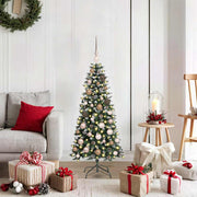 VidaXL künstlicher Weihnachtsbaum mit 150 LEDs grün, 120 cm PVC und Kunststoff und Stahl - afbeelding 1