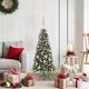 VidaXL künstlicher Weihnachtsbaum mit 150 LEDs grün, 120 cm PVC und Kunststoff und Stahl