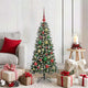 VidaXL künstlicher Weihnachtsbaum mit 150 LEDs grün, 120 cm PVC und Kunststoff und Stahl