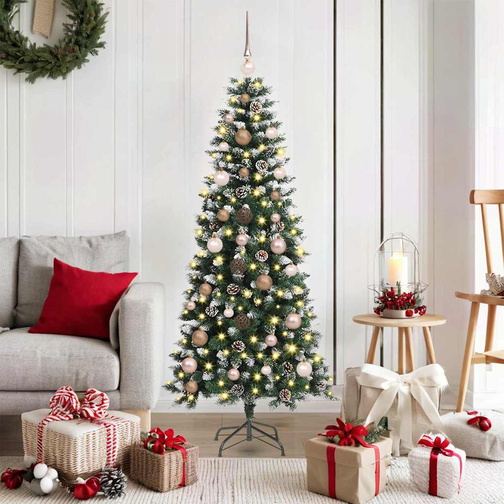 Vidaxx künstlicher Weihnachtsbaum mit 150 LED grün, 150 cm PVC und Kunststoff und Stahl