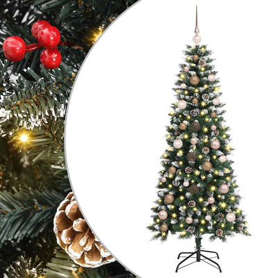 Vidaxx künstlicher Weihnachtsbaum mit 150 LED grün, 150 cm PVC und Kunststoff und Stahl