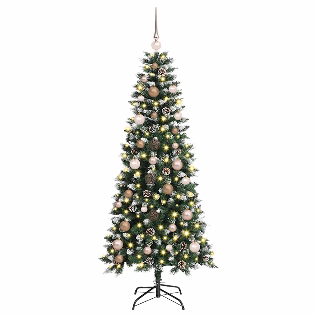 Vidaxx künstlicher Weihnachtsbaum mit 150 LED grün, 150 cm PVC und Kunststoff und Stahl
