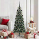 VidaXL künstlicher Weihnachtsbaum mit 150 LEDs grün, 150 cm PVC und Kunststoff und Stahl
