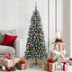 VidaXL künstlicher Weihnachtsbaum mit 150 LEDs grün, 150 cm PVC und Kunststoff und Stahl