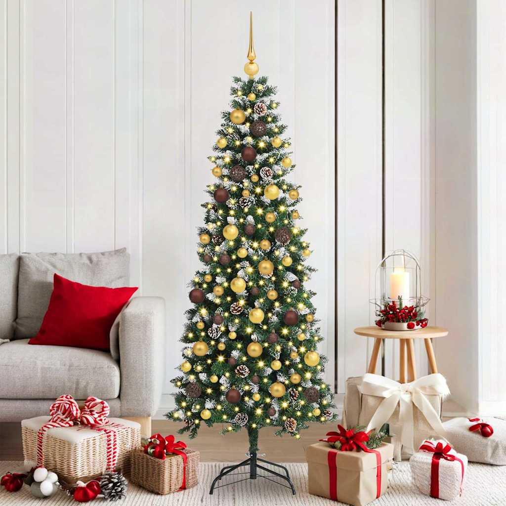 Künstlicher Weihnachtsbaum von Vidaxx mit 300 LEDs, grün, 180 cm, PVC und Kunststoff und Stahl