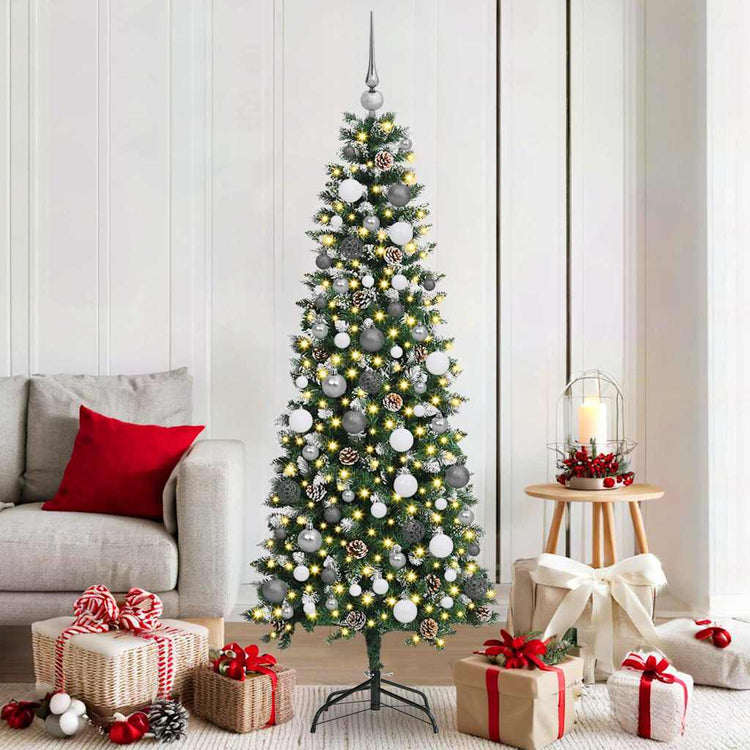 Künstlicher Weihnachtsbaum von Vidaxx mit 300 LEDs, grün, 180 cm, PVC und Kunststoff und Stahl