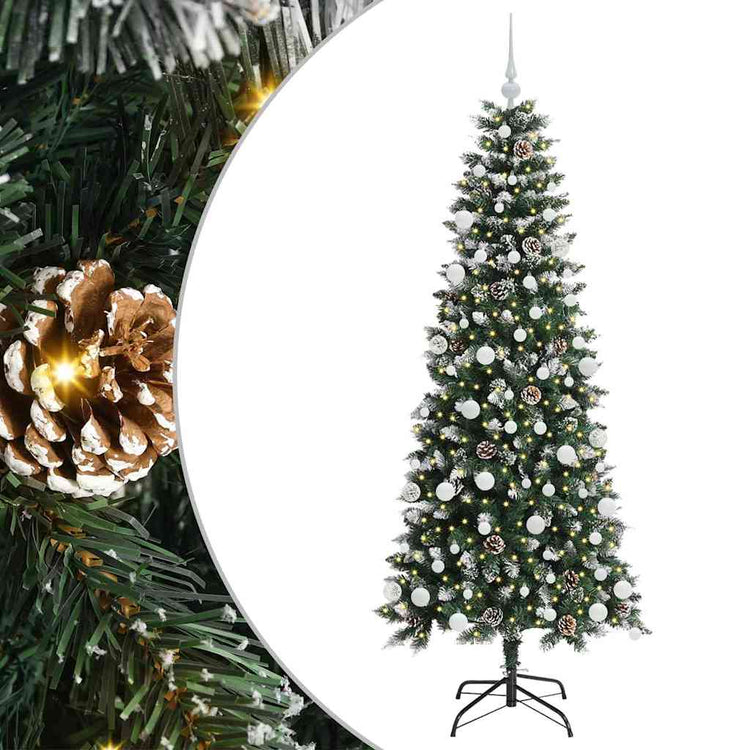 Künstlicher Weihnachtsbaum von Vidaxx mit 300 LEDs, grün, 180 cm, PVC und Kunststoff und Stahl
